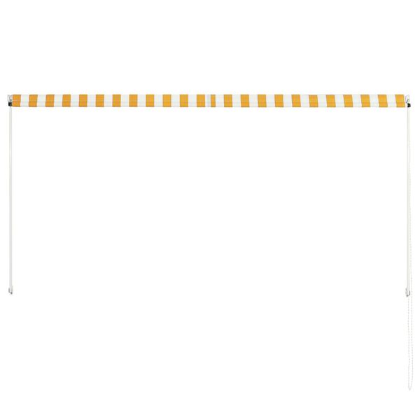 vidaXL Retractable Awning 250x150 cm Yellow and White