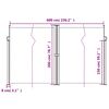 vidaXL Retractable Side Awning White 200x600 cm