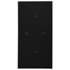 vidaXL Office Cabinet Black 90x40x180 cm Steel