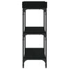 vidaXL Console Table with Shelves Black 100x30x80 cm