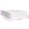 vidaXL Bed Frame without Mattress Light Grey King Fabric