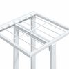 vidaXL 4-Floor Flower Stand with Wheels 44x23x80 cm White Iron