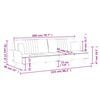 vidaXL Sofa Bed with Armrests Light Grey Fabric