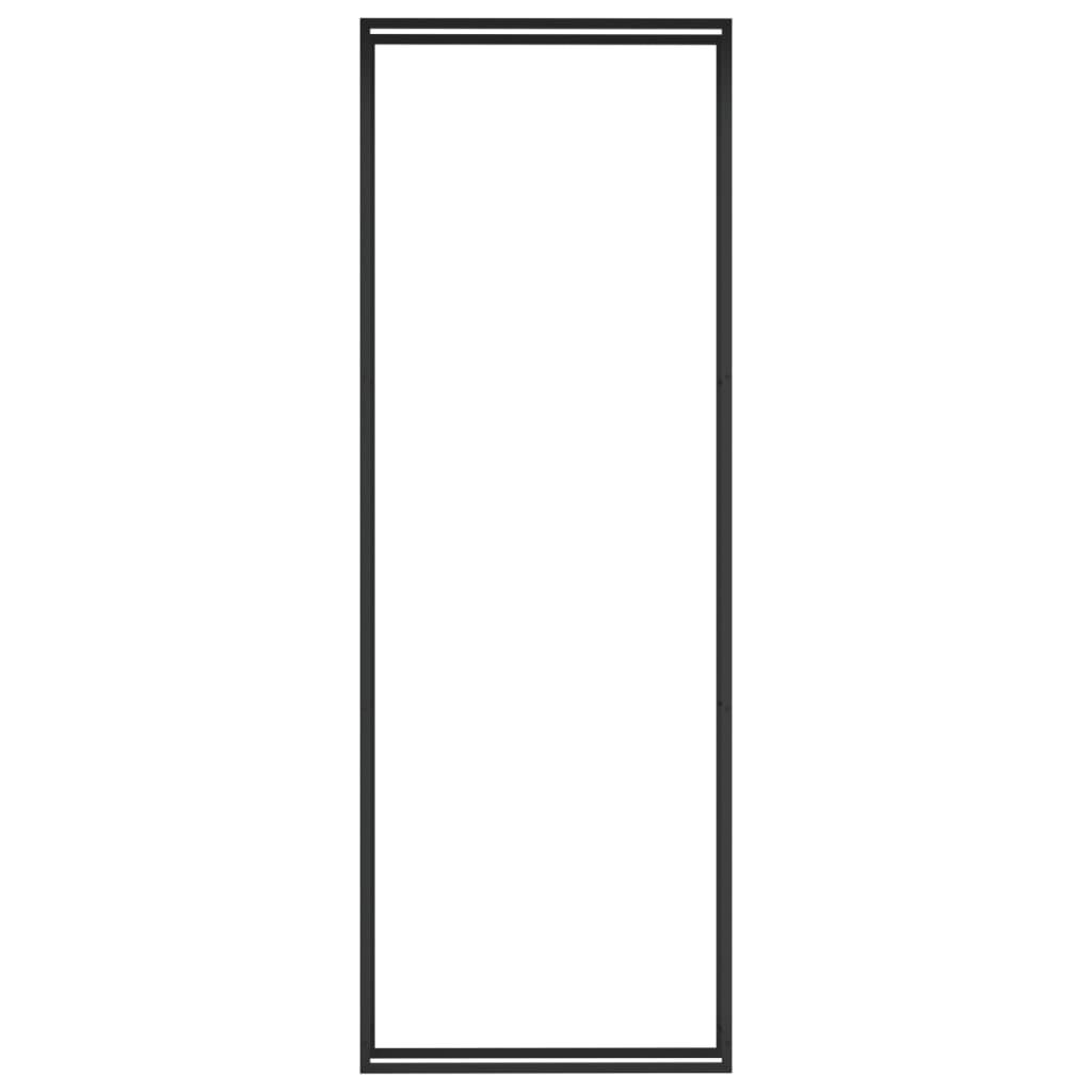 vidaXL Firewood Rack Matt Black 110x28x312 cm Steel