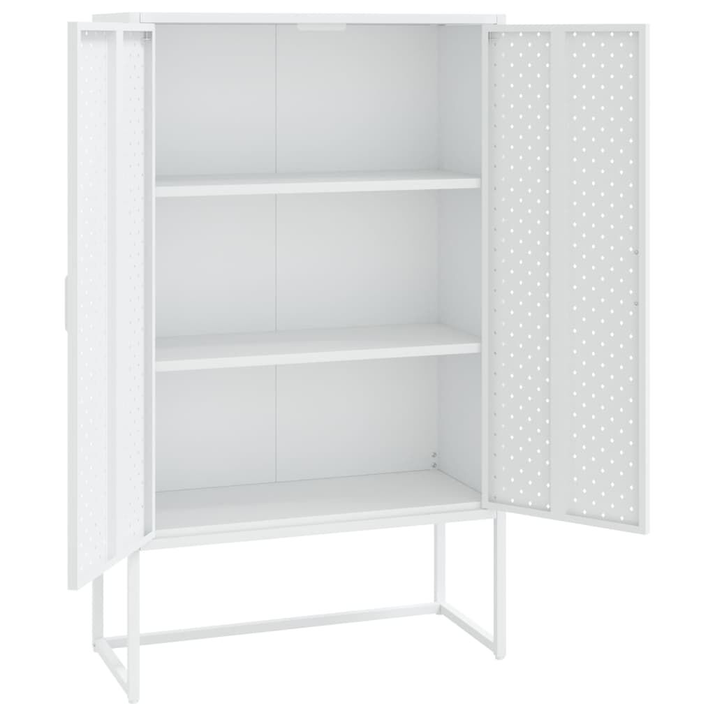 vidaXL Highboard White 80x35x135 cm Steel