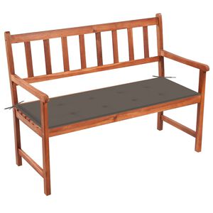 vidaXL Garden Bench with Cushion 120 cm Solid Acacia Wood