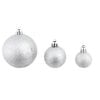 vidaXL 100 Piece Christmas Ball Set 3/4/6 cm Silver