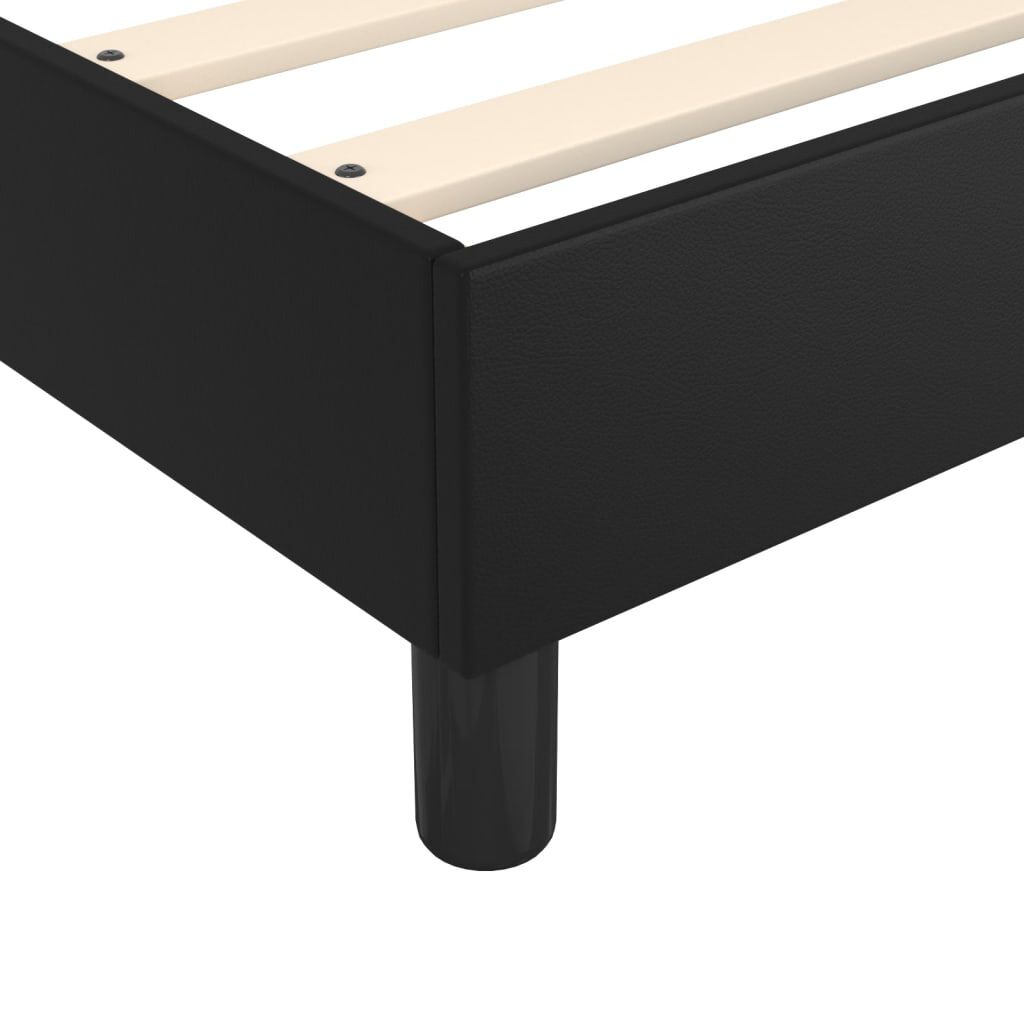 vidaXL Bed Frame without Mattress Black King Faux Leather (US Only)