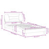 vidaXL Bed Frame without Mattress "Hvar" Light Grey 100x203 cm Fabric