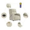 vidaXL Electric Massage Recliner Chair Cream Faux Leather