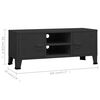 vidaXL Industrial TV Cabinet Black 105x35x42 cm Metal