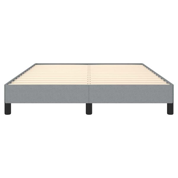 vidaXL Bed Frame without Mattress Light Grey 152x203 cm Queen Fabric