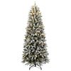 vidaXL Artificial Christmas Tree 300 LEDs and Flocked Snow 180 cm