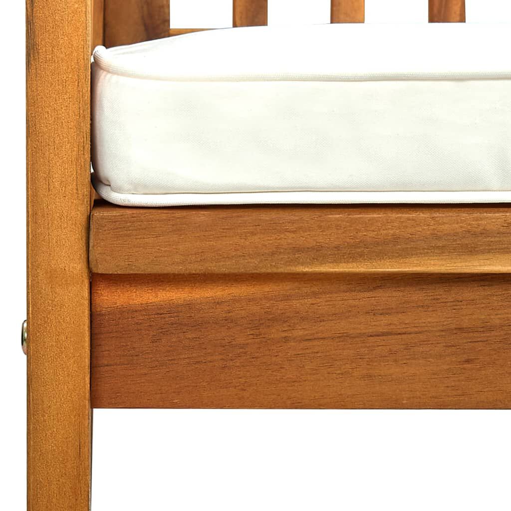vidaXL Garden Bench with Cushion 147 cm Solid Acacia Wood