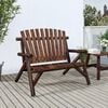 vidaXL 2-Seater Garden Bench 119x85x98 cm Solid Wood Spruce