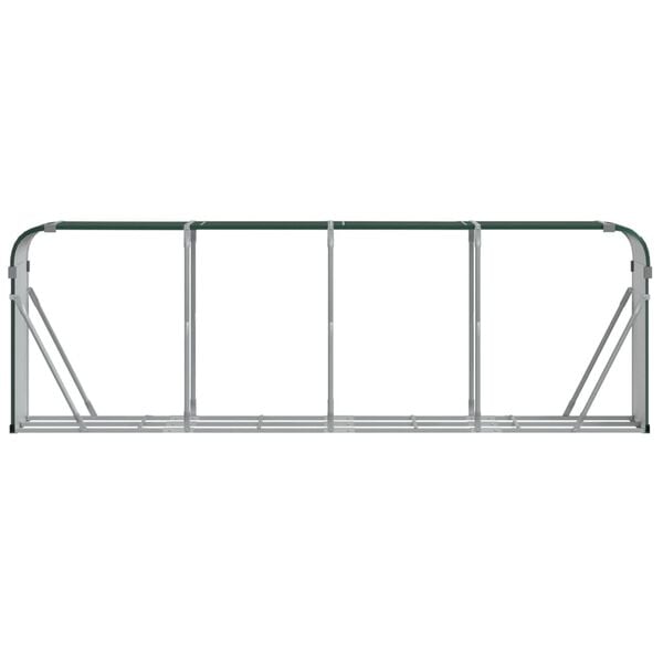 vidaXL Log Holder Green 300x45x100 cm Galvanised Steel