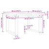 vidaXL Coffee Table O-Frame 60x60x40.5 cm Solid Wood Pine and Steel