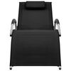 vidaXL Sun Lounger Textilene Black and Grey