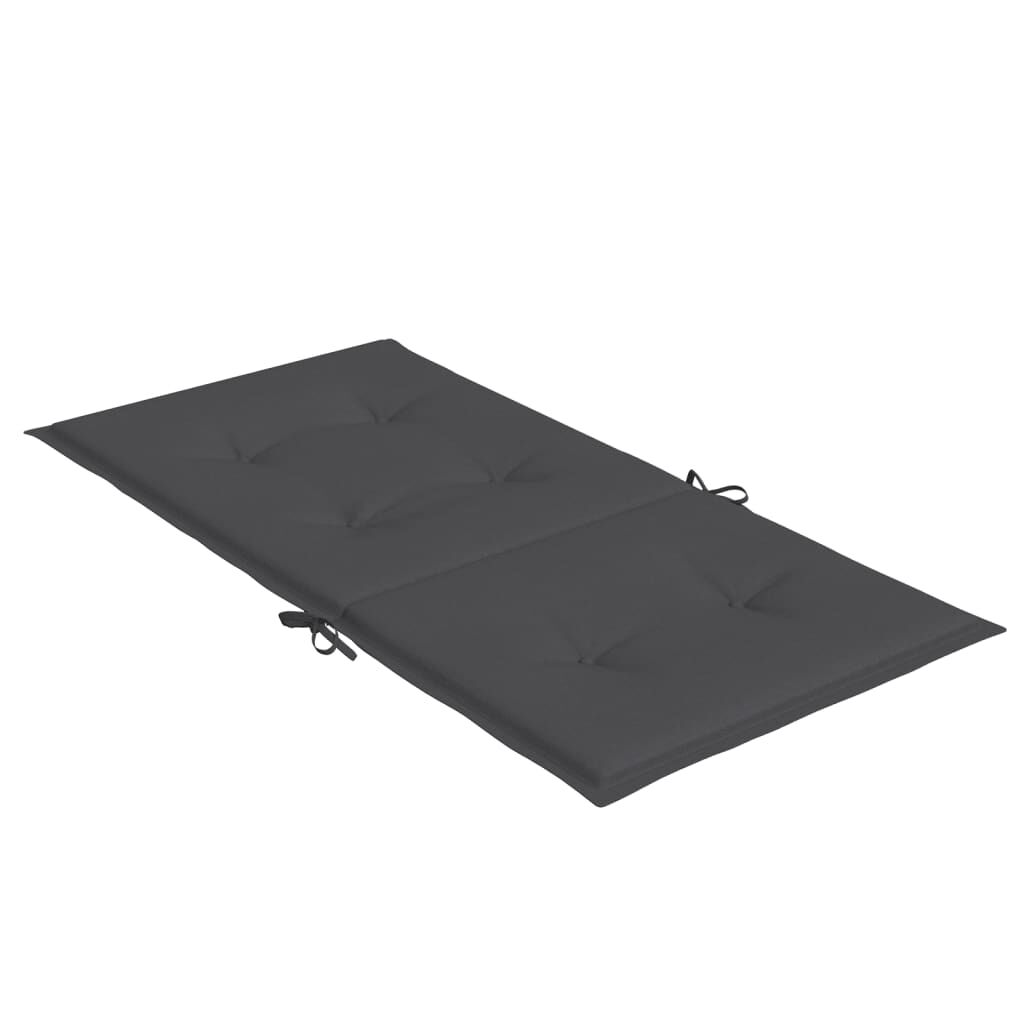 vidaXL Lowback Chair Cushions 2 pcs Melange Anthracite 100x50x4 cm Fabric