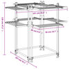 vidaXL Laundry Drying Rack 107x107x120 cm Aluminium