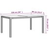 vidaXL 5 Piece Outdoor Dining Set with Cushions Poly Rattan Grey