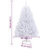 vidaXL Artificial Hinged Christmas Tree with Stand White 150 cm