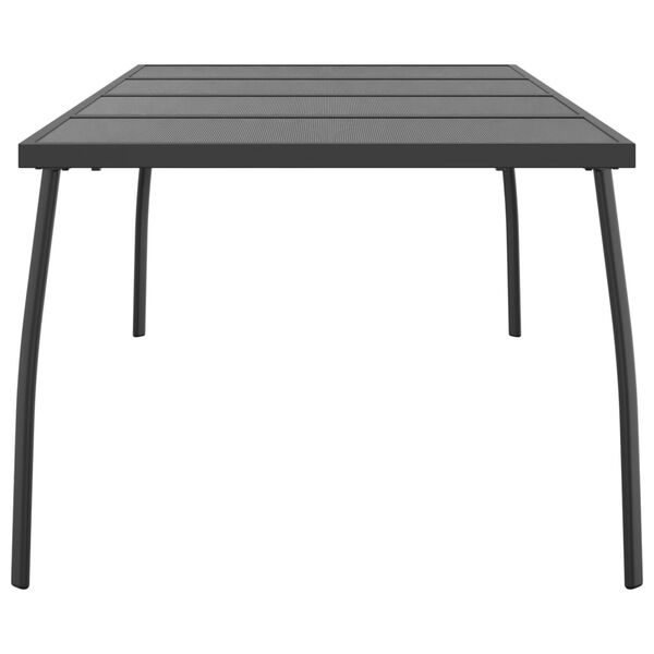 vidaXL Garden Table Anthracite 200x100x72 cm Steel Mesh