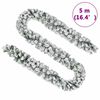 vidaXL Christmas Garland with LEDs&Flocked Snow Green 5 m PVC