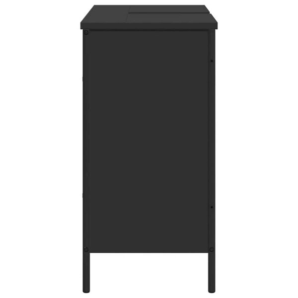 vidaXL Bathroom Sink Cabinet Black 80x30x60 cm Engineered Wood