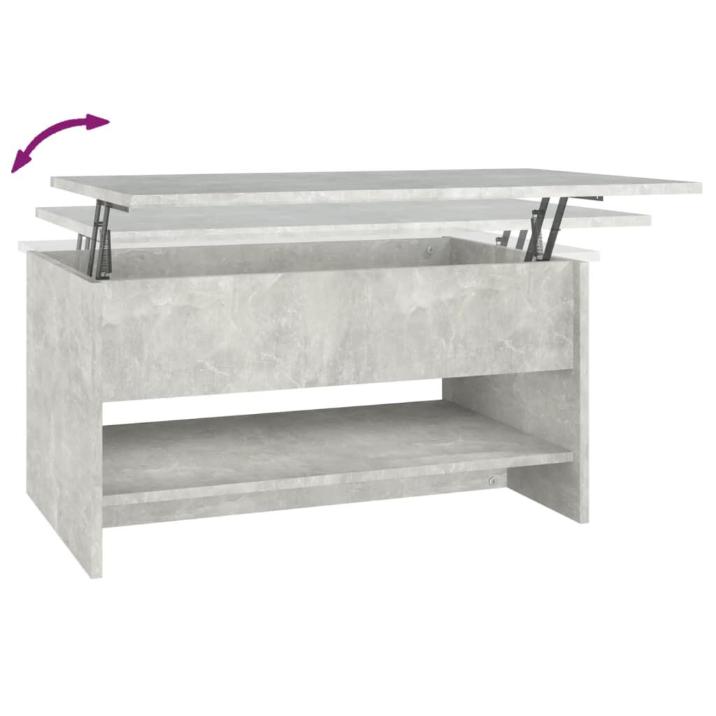 vidaXL Coffee Table Concrete Grey 80x50x40 cm Engineered Wood