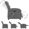 vidaXL Massage Recliner Chair Grey Faux Leather