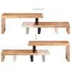 vidaXL 2 Piece Coffee Table Set Solid Acacia Wood