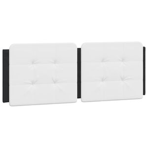 vidaXL Headboard Cushion "Zadar" Black and White 137 cm Double Faux Leather
