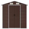 vidaXL Garden Shed Brown 191x300x198 cm Galvanised Steel