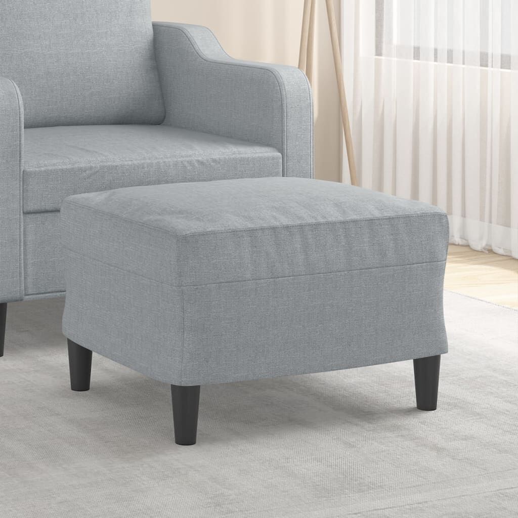vidaXL Footstool Light Grey 60x50x41 cm Fabric