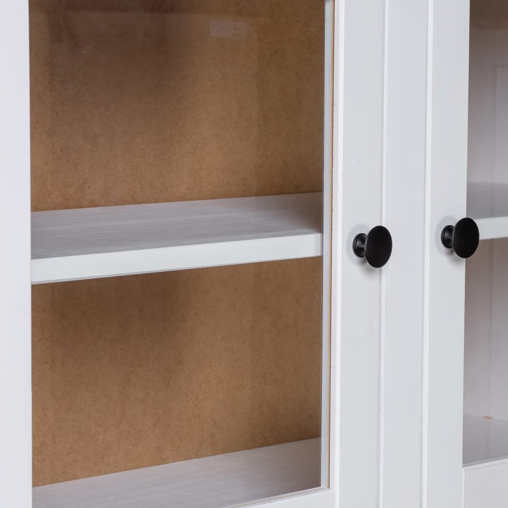 vidaXL Highboard White 93x40.5x180 cm Solid Pine Panama Range