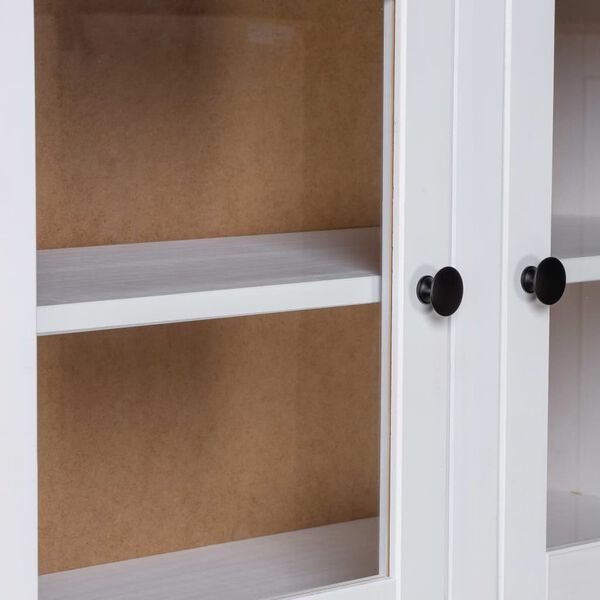 vidaXL Highboard White 93x40.5x180 cm Solid Pine Panama Range