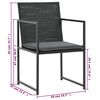 vidaXL 5 Piece Outdoor Dining Set with Cushions Poly Rattan Black