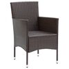 vidaXL 3 Piece Garden Dining Set Brown