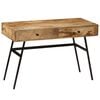 vidaXL Writing Desk with Drawers Solid Mango Wood 110x50x76 cm