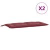 vidaXL Garden Bench Cushions 2 pcs Melange Wine Red 100x50x7 cm Fabric