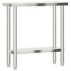 vidaXL Kitchen Work Table 82.5x30x85 cm Stainless Steel