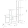 vidaXL Flower Stand 94.5x25x88 cm White Metal