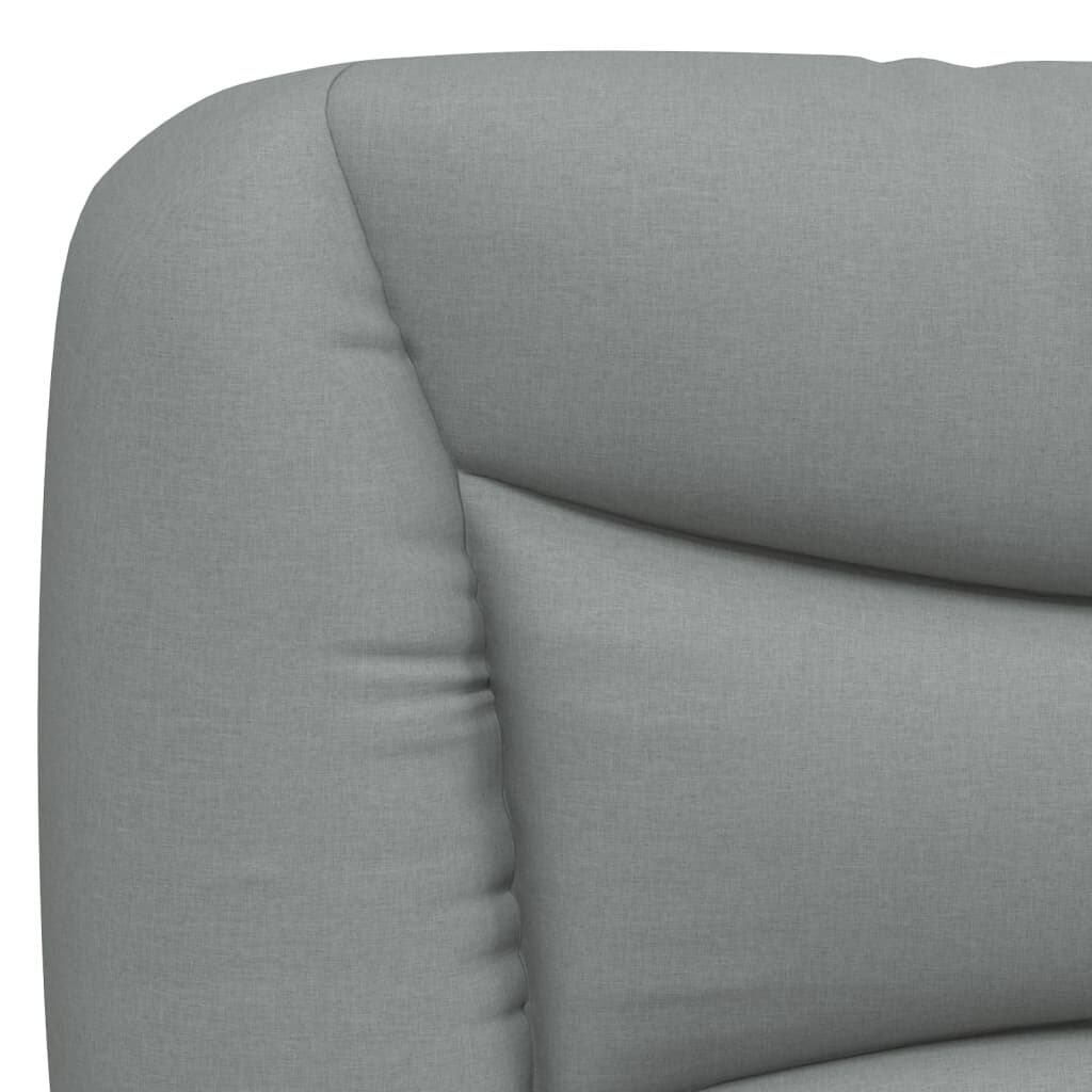 vidaXL Headboard Cushion "Hvar" Light Grey 137 cm Double Fabric