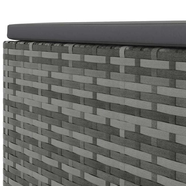 vidaXL 5 Piece Garden Lounge Set with Cushions Grey Poly Rattan