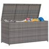 vidaXL Garden Storage Box Grey 120x50x60 cm Poly Rattan
