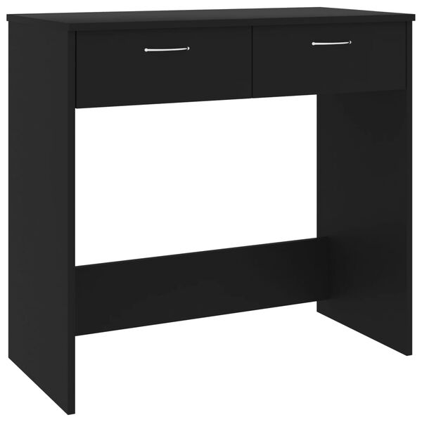 vidaXL Desk Black 80x40x75 cm Engineered Wood