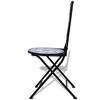 vidaXL 3 Piece Bistro Set Ceramic Tile Blue and White