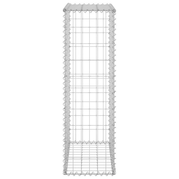 vidaXL Gabion Wall with Covers Galvanised Steel 60x30x100 cm