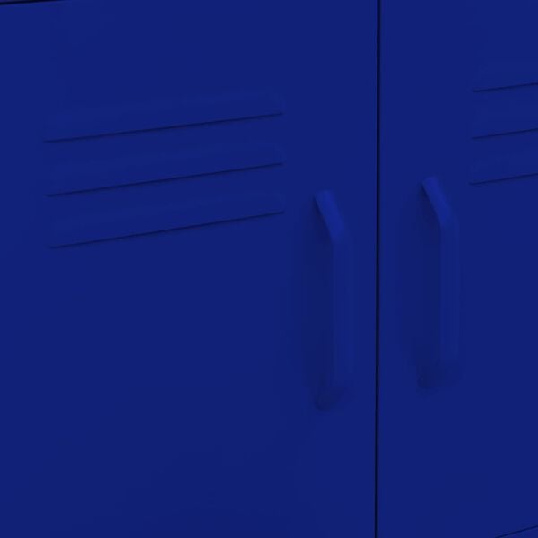 vidaXL Storage Cabinet Navy Blue 60x35x56 cm Steel